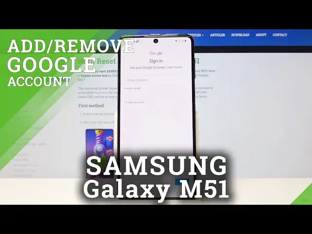 'Video thumbnail for How to Manage Google Account on SAMSUNG Galaxy M51 – Add / Remove Google Account'