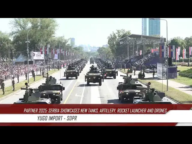 'Video thumbnail for Serbia Unveils Powerful New Weapons and Combat Vehicles at Partner 2025 Defense Expo'