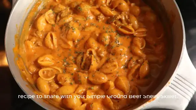 Video thumbnail for Simple Ground Beef Shells Skillet