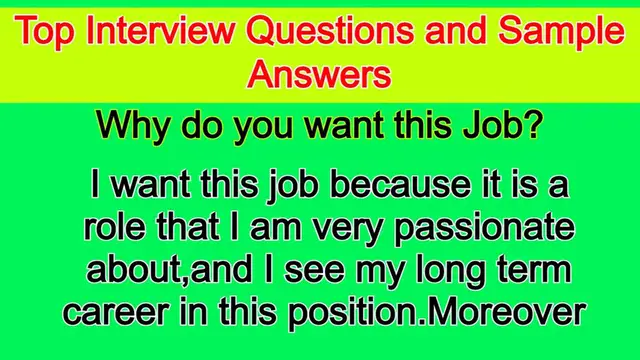 Video thumbnail for Job Interview questions _Why do you want this job_Interview questions sample answers _Tell us about