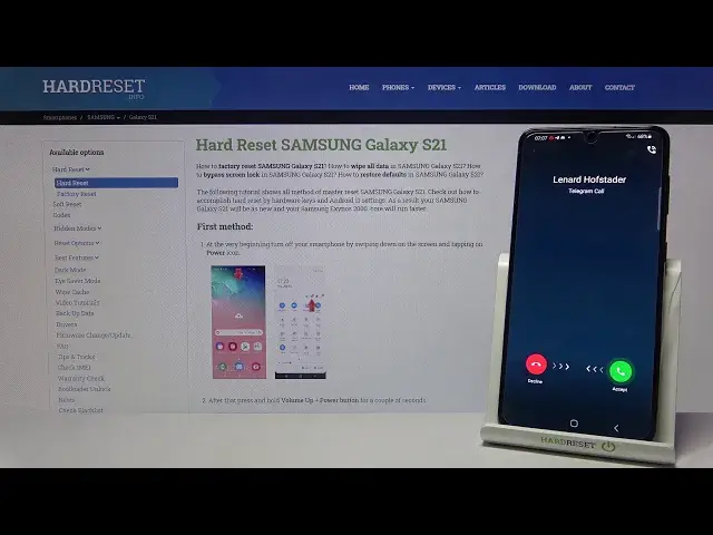 'Video thumbnail for Telegram Incoming Call in SAMSUNG Galaxy S21 – Animation of Incoming Call'