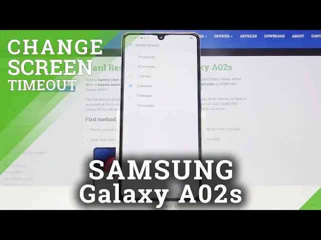 'Video thumbnail for How to Change Screen Timeout in SAMSUNG Galaxy A02s – Display Settings'