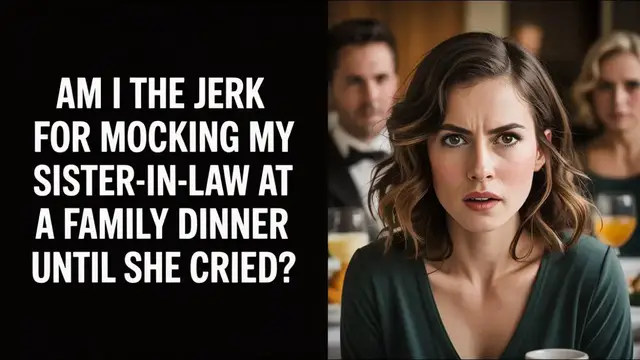 'Video thumbnail for AM I THE JERK FOR MOCKING MY SISTER IN LAW AT A FAMILY DINNER UNTIL SHE CRIED'