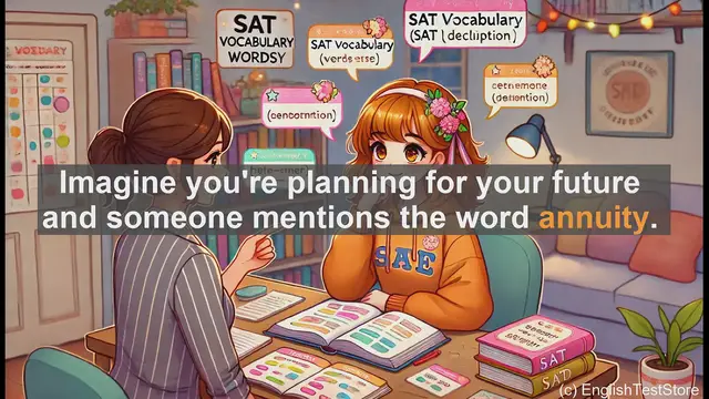 Video thumbnail for 5000 Must Know SAT Vocabulary - What is an Annuity? SAT Vocabulary Explained