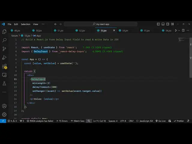 Video thumbnail for Build a React.js Form Delay Input Field to read & write Data in JSX