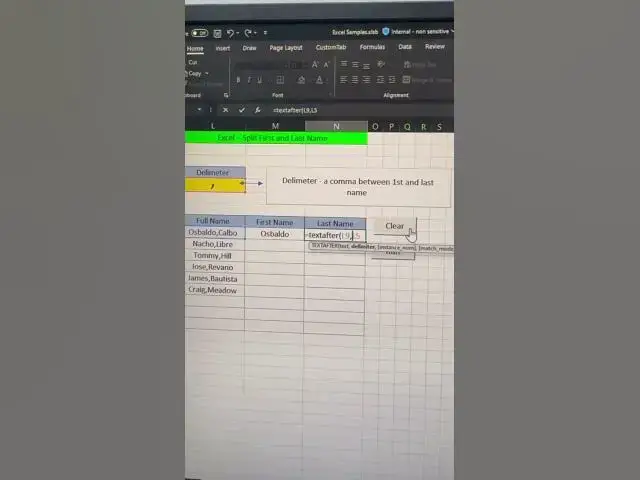 Video thumbnail for Excel Tips - Split First and Last Name