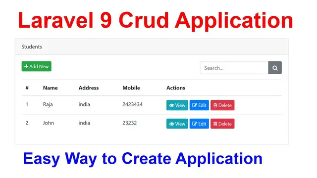 Video thumbnail for Laravel 9 Crud Application