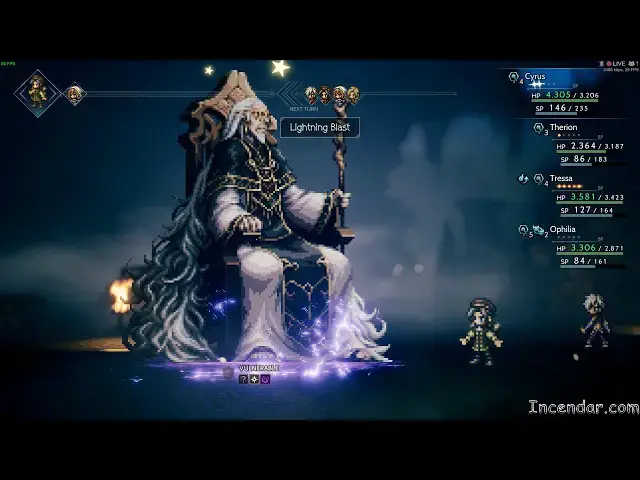 Video thumbnail for Octopath Traveler Sorcerer fight BLIND optional 4k Steam PC Sealticge's Seduction Saving grace