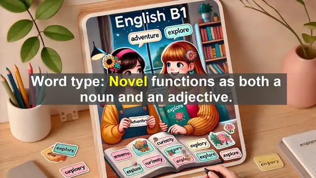 Video thumbnail for 2500 Must Know CEFR B1 Vocabulary - Understanding 'Novel': A Key Word for B1 English Proficiency