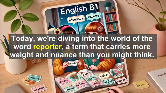 Video thumbnail for 2500 Must Know CEFR B1 Vocabulary - What Is a Reporter? Exploring the Role of News Gatherers