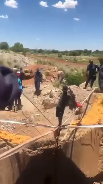Video thumbnail for Daring Rescue: Miner Pulled to Safety from Abandoned Stilfontein Mine