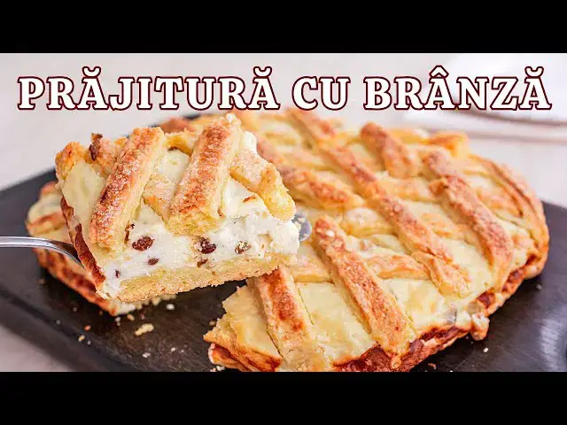 Video thumbnail for ❤ Cea mai bună PRĂJITURĂ cu  BRÂNZĂ de VACI și aluat fraged! 👉 Plăcintă cu brânză dulce și stafide.