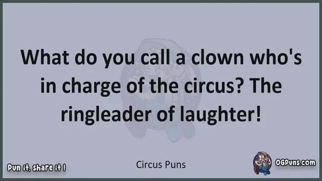 Video thumbnail for Circus - Jokes, Puns, Wordplays, and Laughter