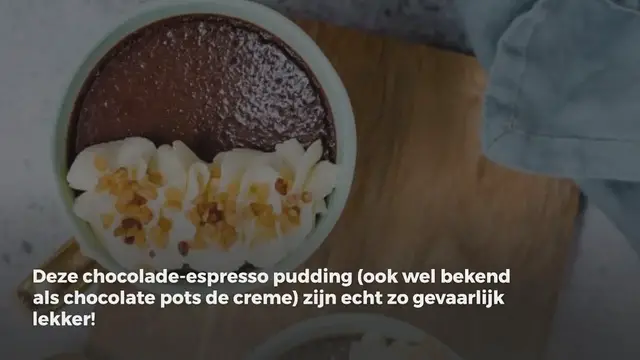 Video thumbnail for Chocolade-espresso pudding