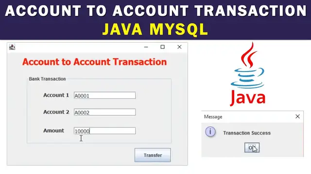 Video thumbnail for Account to Account Transaction using Java Mysql