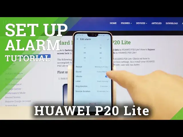 Video thumbnail for How to Set Up Alarm Clock on HUAWEI P20 Lite – Alarm Settings