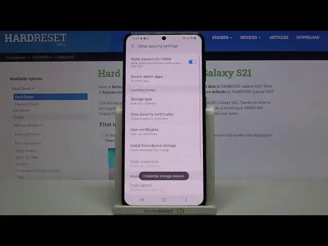 'Video thumbnail for How to Clear Credentials on SAMSUNG Galaxy S21 – Remove All Licenses'