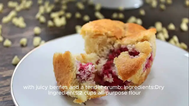 Video thumbnail for Raspberry muffin recipe