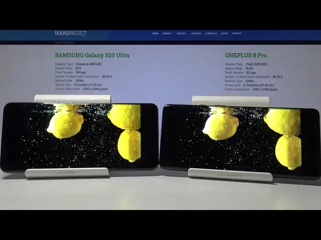 Video thumbnail for Display Comparison SAMSUNG Galaxy S20 Ultra & OnePlus 8 Pro