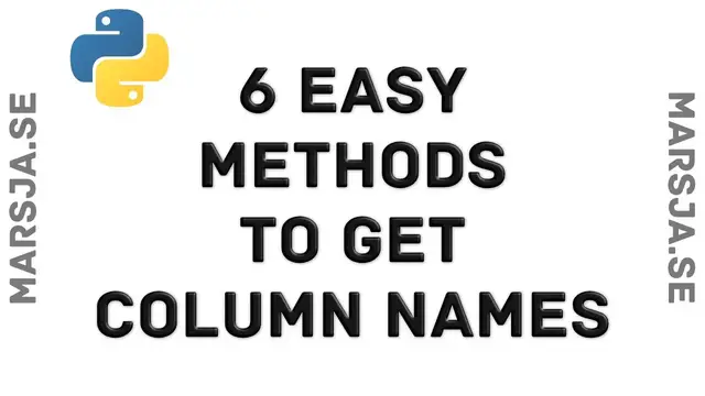 'Video thumbnail for 6 Ways to Get Pandas Column Names - Python Tutorial'
