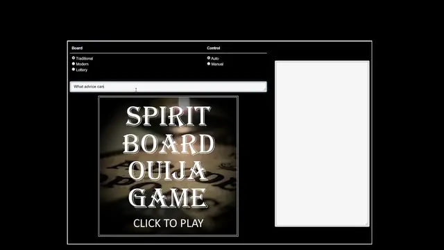 'Video thumbnail for Online Spirit Board (Ouija) Demonstration'