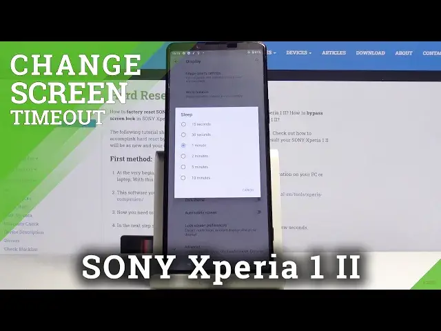 'Video thumbnail for How to Change Screen Timeout in SONY Xperia 1 II'