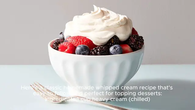 Video thumbnail for Whipped cream recipe