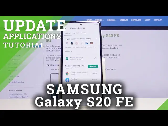 'Video thumbnail for How to Update Apps in SAMSUNG Galaxy S20 FE 5G – Download New App Version'