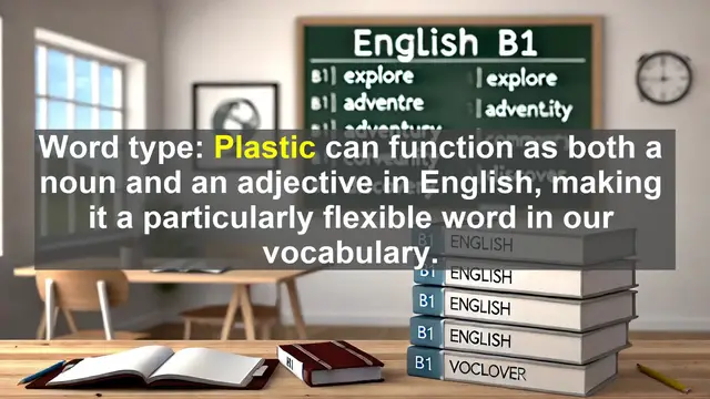 Video thumbnail for 2500 Must Know CEFR B1 Vocabulary - The Many Faces of 'Plastic': Noun, Adjective, and Material