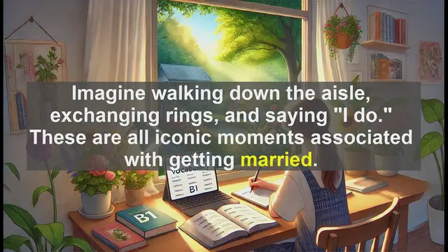 Video thumbnail for 2500 Must Know CEFR B1 Vocabulary - Understanding the Word 'Married': Meaning, Usage, and Common Mistakes