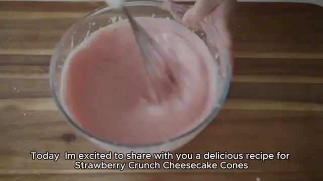'Video thumbnail for Strawberry Crunch Cheesecake Cones Recipe'