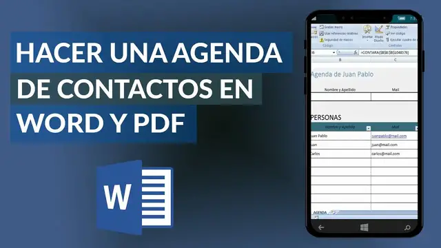 Video thumbnail for Cómo hacer una agenda de contactos para imprimir en WORD y PDF - Personalizada