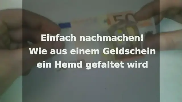 Video thumbnail for ? Hemd aus Geld falten - ? Hemd aus Geldschein falten: ? Origami -Geldgeschenk - Hemd ?