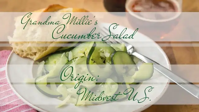 'Video thumbnail for Grandma Millie's Cucumber Salad'