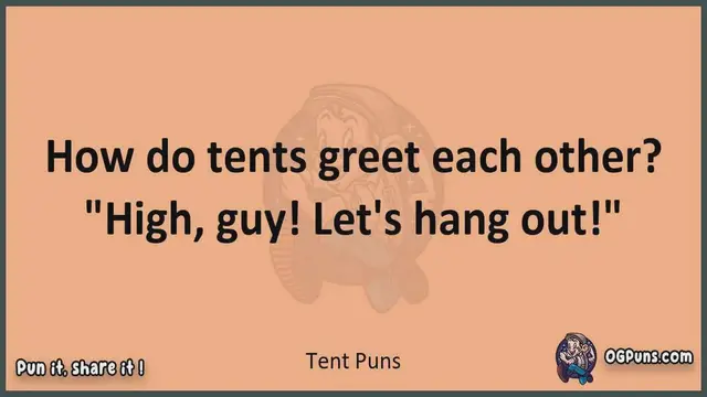 Video thumbnail for Tent - Jokes, Puns, Wordplays, and Laughter