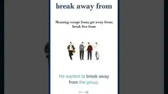 Video thumbnail for "Break away from" meaning | Common English Idioms #shorts