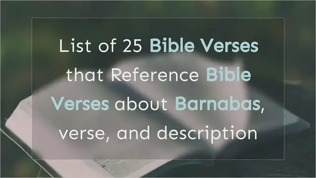 Video thumbnail for Bible Verses about Barnabas