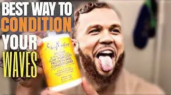 Video thumbnail for How To Wash Your 360 Waves: Best Way To Clean Your Hair - Shea Moisture Conditioner