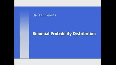 'Video thumbnail for AP Statistics: Binomial Probability Distribution'