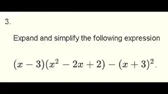 Video thumbnail for Expand and Simplify Polynomials - Grade 11