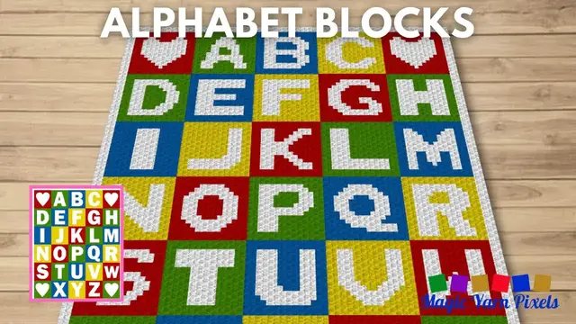 Video thumbnail for FREE GRAPH Alphabet Blocks C2C & Tapestry Crochet Pattern | Magic Yarn Pixels