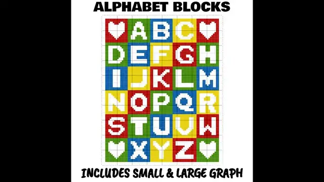 Video thumbnail for Alphabet Blocks C2C & Tapestry Crochet Pattern & Chart by Magic Yarn Pixels