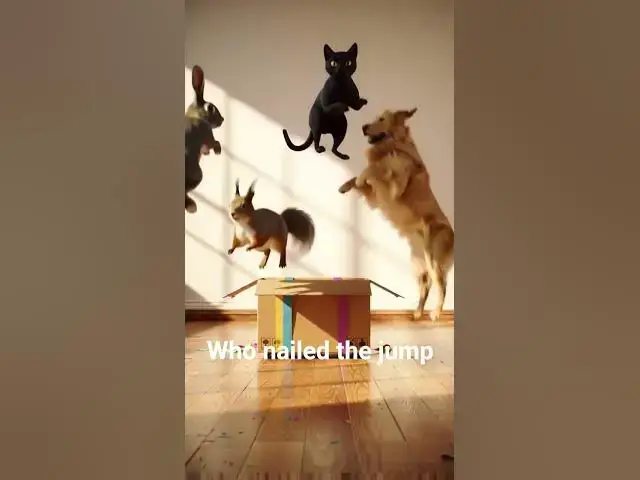 'Video thumbnail for cat, dog, rabbit jump | LanHive'