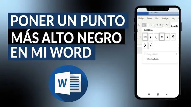 Video thumbnail for Cómo poner un punto más alto negro en mi documento WORD