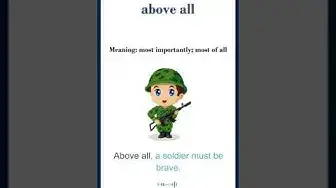 Video thumbnail for "Above all" Meaning | Common English Idioms #shorts