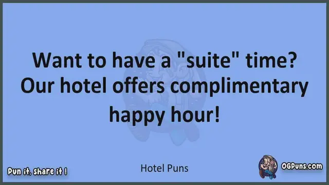 Video thumbnail for Hotel - Jokes, Puns, Wordplays, and Laughter