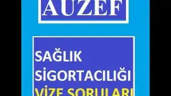 Video thumbnail for Sağlık Sigortacılığı Deneme Sınavı-1