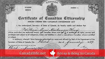 Video thumbnail for Giấy chứng nhận quốc tịch Canada đầu tiên