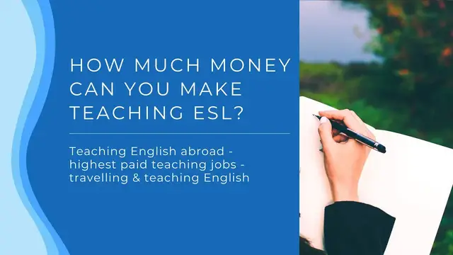 Video thumbnail for How Much Money can You Make Teaching ESL? | Highest Paying English Teaching Jobs Abroad