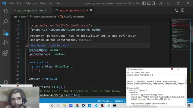 Video thumbnail for Angular 13 File.io WebRTC P2P Upload & Download Files With Progressbar Using Socket.io in Typescript
